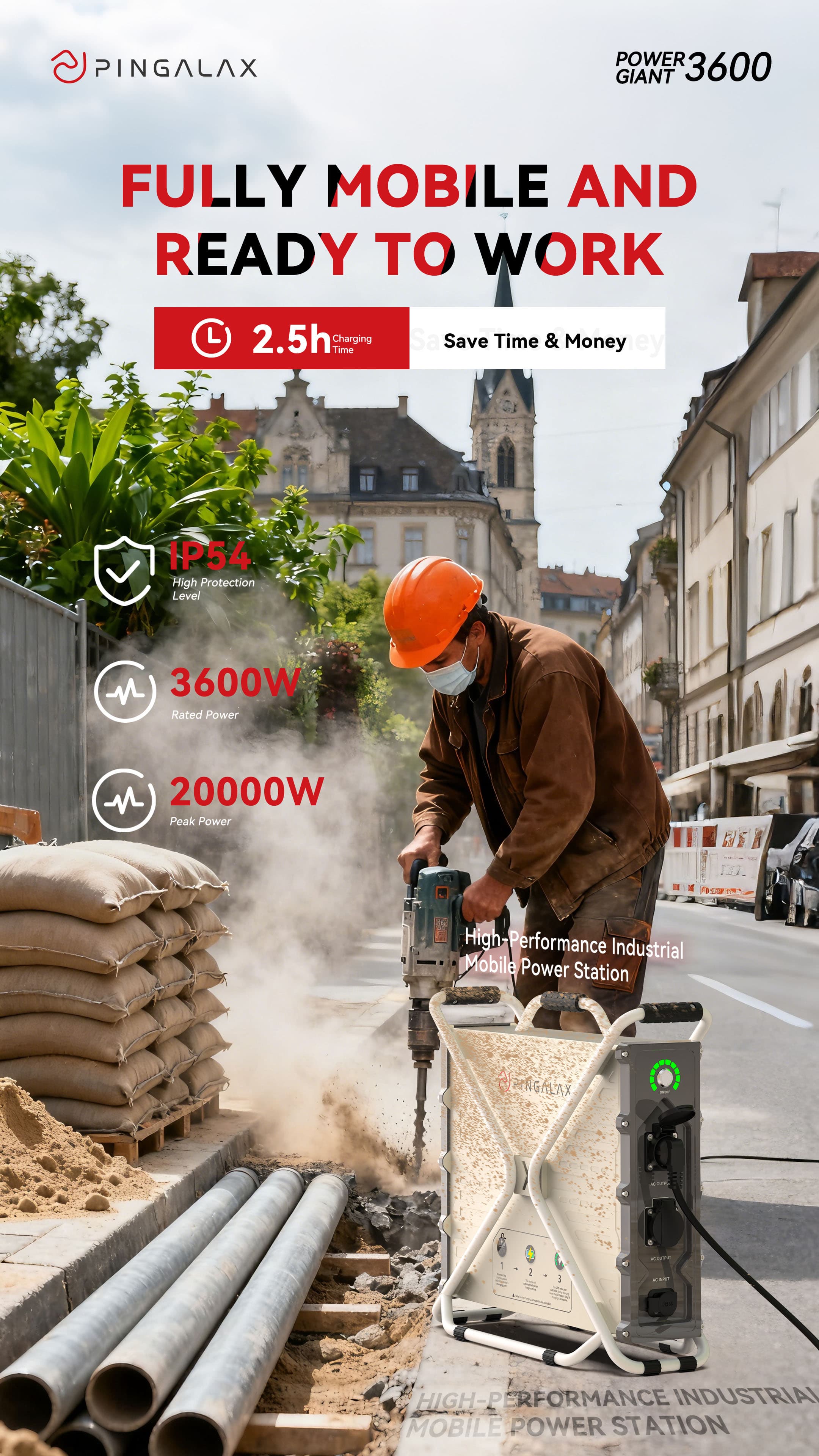 Solución de almacenamiento de energía portátil Industrial de alto rendimiento